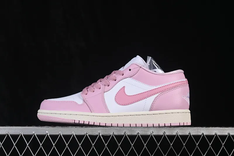 All categories Air Jordan Jordan series basketball shoes Air Jordan 1 Low Air Jordan 1 Low AJ1 Joe 1 white and pink low-top retro culture basketball shoes DC0774-607